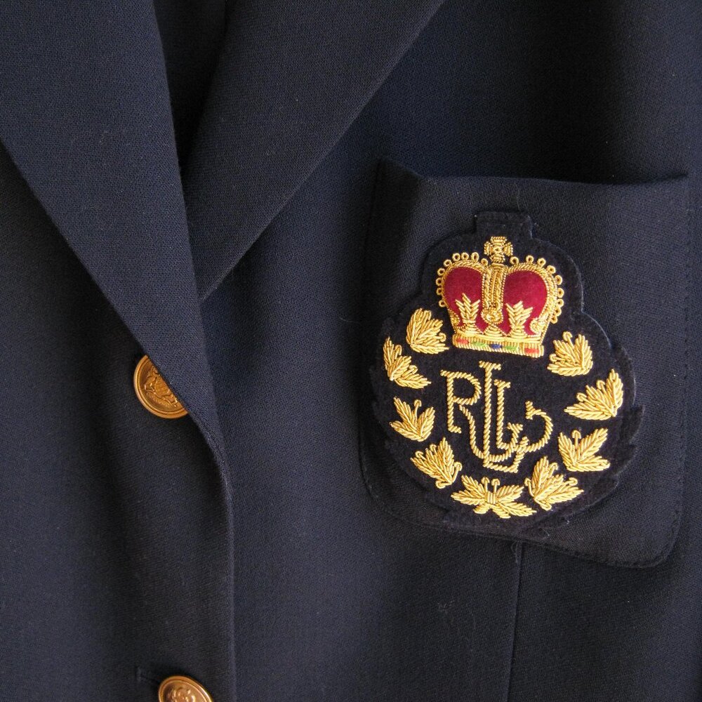 Lauren - Ralph Lauren Navy Blazer - New Never Worn w/Tags - Size 14 - Picture 9 of 10